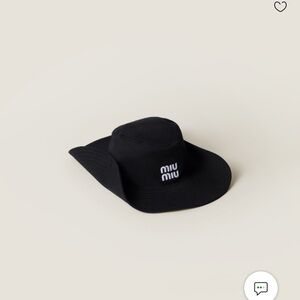 Miu Miu Black Wide Brim Hat